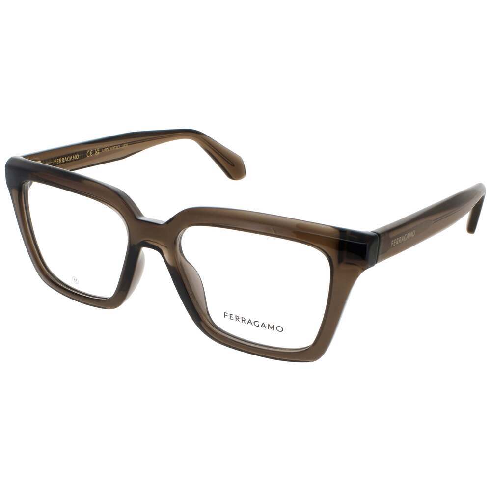 NWT Salvatore Ferragamo SF2985 Transparent Dark 52mm Eyeglasses